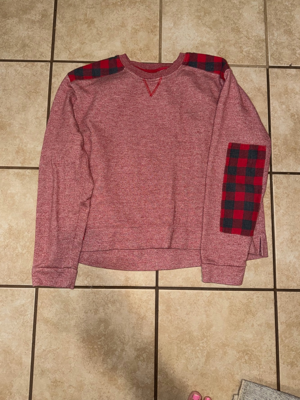 Orvis heather red pullover size large